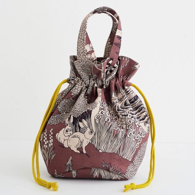 Kokka Cotton linen blend MARBLE SUD -  chocolate