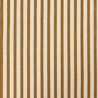 Kokka Cotton linen blend stripes -  mustard