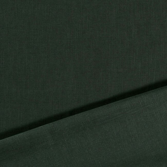De Stoffenkamer Washed Linen uni - dark petrol green