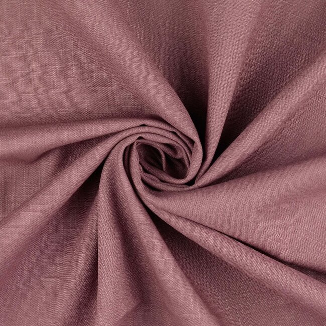De Stoffenkamer Washed Linen uni - old purple
