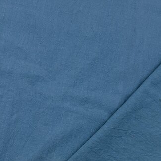 Wrinkle Cotton denim petrol
