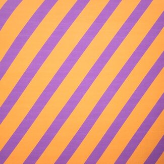 French Terry - Diagonal stripes purple/apricot