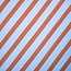 French Terry - Diagonal stripes brickred/sky