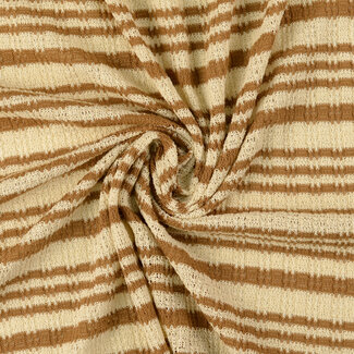 Summer Knit cotton mix - stripes brown