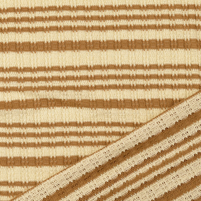 Summer Knit cotton mix - stripes brown