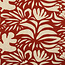 De Stoffenkamer Linen Mix naturel graphic flowers rust