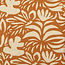 De Stoffenkamer Linen Mix naturel graphic flowers camel