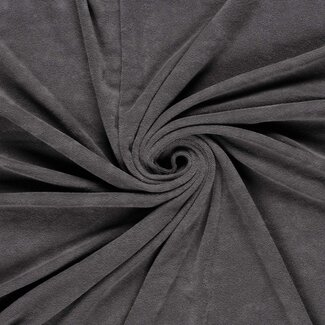 De Stoffenkamer Rekbare badstof - spons midgrey