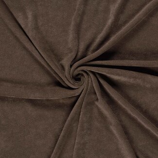 De Stoffenkamer Rekbare badstof - spons midbrown