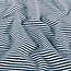 Tricot oeko-tex - horizontal stripes mini ecru/dark blue