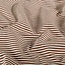 Tricot oeko-tex - horizontal stripes mini ecru/dark rusty brown