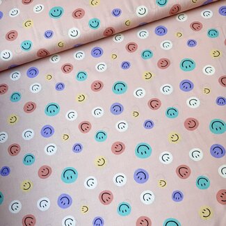Cotton Poplin - smiley soft pink