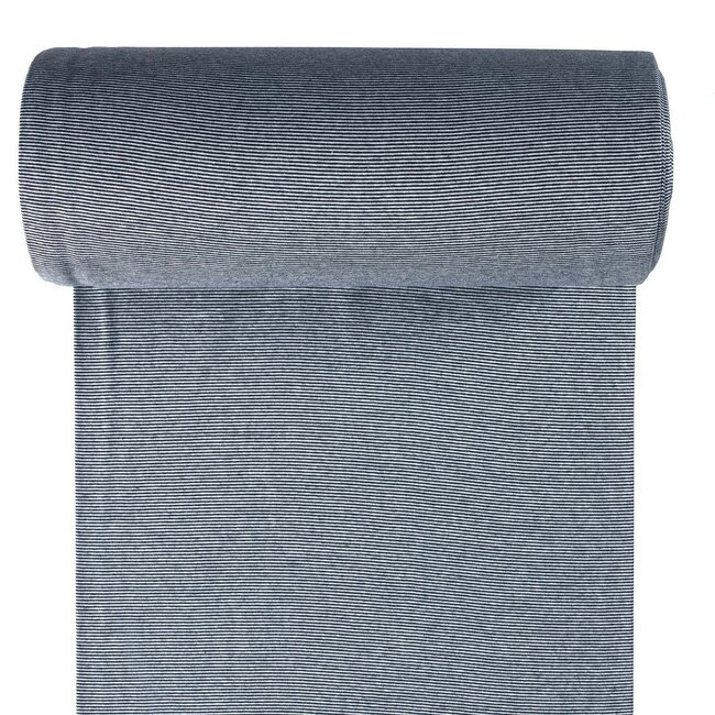 De Stoffenkamer Boordstof mini stripes - dark blue