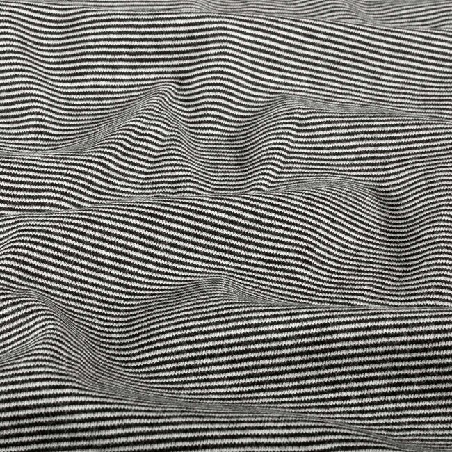 De Stoffenkamer Boordstof mini stripes - black