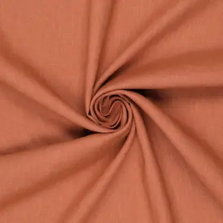 De Stoffenkamer Washed Linen soft touch -  rust tone