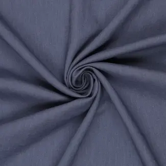 De Stoffenkamer Washed Linen soft touch - Denimblue