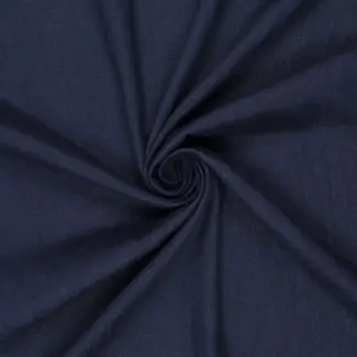 De Stoffenkamer Washed Linen soft touch -  navy Blue