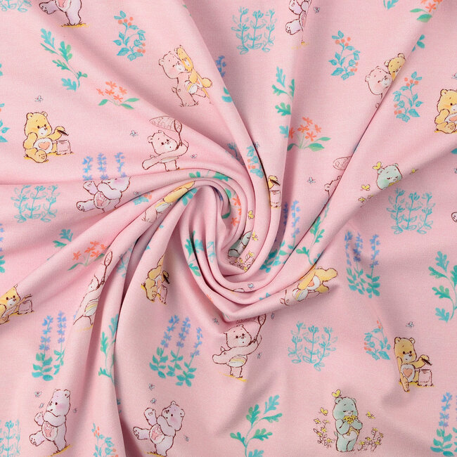 Tricot licence oeko-tex - huggy bears pink