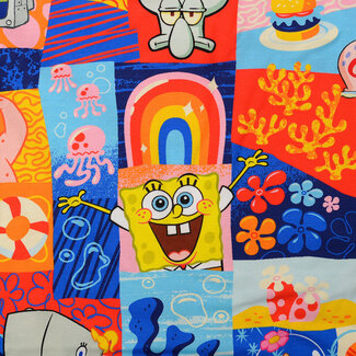 Tricot licence oeko-tex - spongebob multi