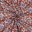 Handmade blockprint Cotton Poplin - flowers rusty orange