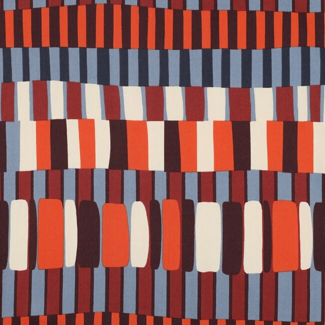 Viscose cotton mix blouse - little blocks multi