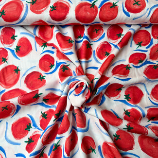 Viscose soft shine - tomato painting