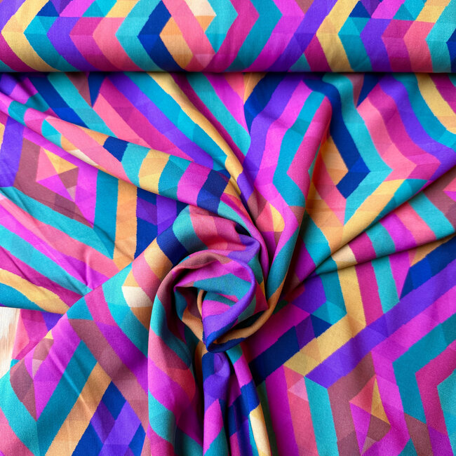 Viscose ecovero blouse - summer chevron