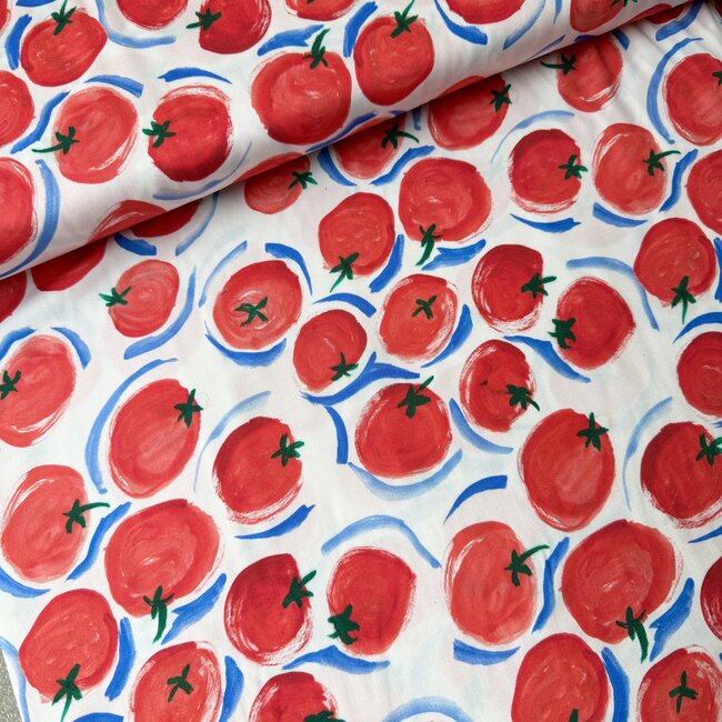 Viscose soft shine - tomato painting