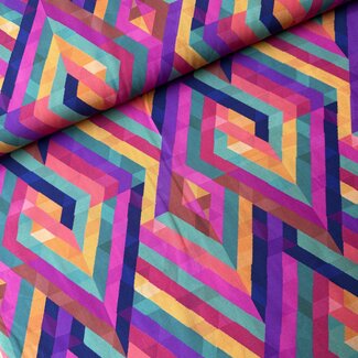 Viscose ecovero blouse - summer chevron