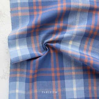 Fableism Woven cotton - arcade plaid lazuli