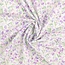 De Stoffenkamer Cotton broderie off white lila flowers