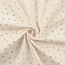 De Stoffenkamer COUPON 90 cm - Double Gauze creamy foilprint gold twigs