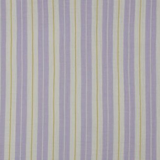 De Stoffenkamer Double gauze tetra - stripes lilac