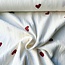 De Stoffenkamer Double gauze tetra - broderie big hearts white