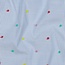 Voile Cotton Plumetis multi dots - lightblue stripes