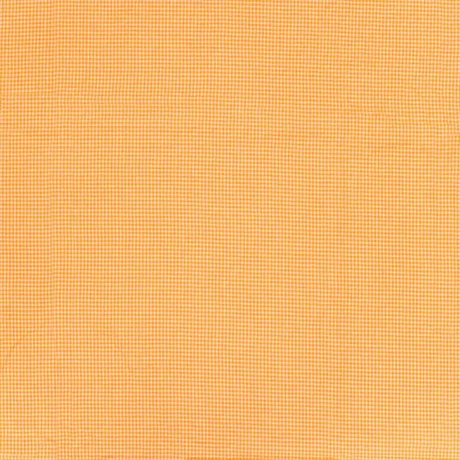 Seersucker Cotton mix - mini checks orange
