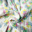 De Stoffenkamer Stepped Cotton Double Gauze tetra - retro flowers white