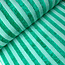 De Stoffenkamer Bamboo badstof stripes - munt / emerald