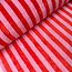 De Stoffenkamer Bamboo badstof stripes - pink / tangerine