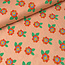 De Stoffenkamer Double Gauze cotton Tetra - retro flowers salmon