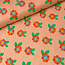 De Stoffenkamer Double Gauze cotton Tetra - retro flowers salmon
