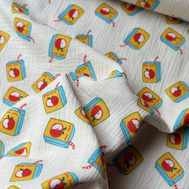 De Stoffenkamer Double Gauze cotton Tetra - creamy juicebox