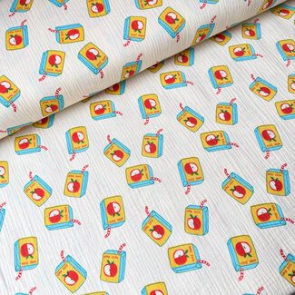 De Stoffenkamer Double Gauze cotton Tetra - creamy juicebox