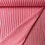 De Stoffenkamer Double Gauze cotton Tetra - double stripes rose / cerise