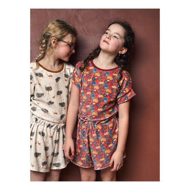 De Stoffenkamer Rekbare badstof spons - spring drop 185cm - ostrich