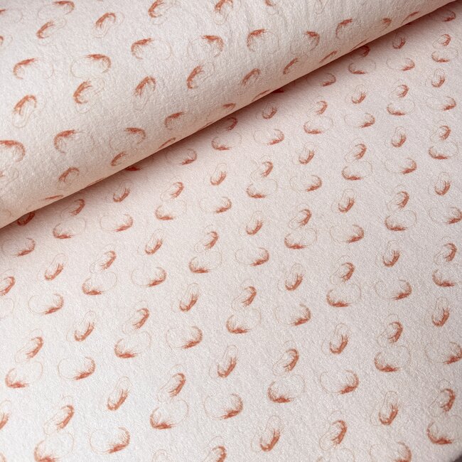 De Stoffenkamer Rekbare badstof spons - spring drop 185cm - shrimp