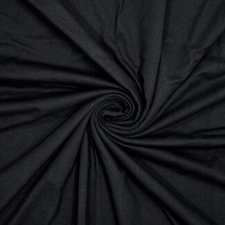 Cotton T-shirt knit uni - black