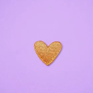 Malicieuse Strijkapplicatie mini coeur dore