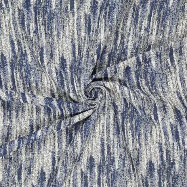 Woven cotton Jacquard - abstract dark blue