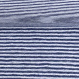 Tricot oeko-tex - horizontal stripes mini XS - blue